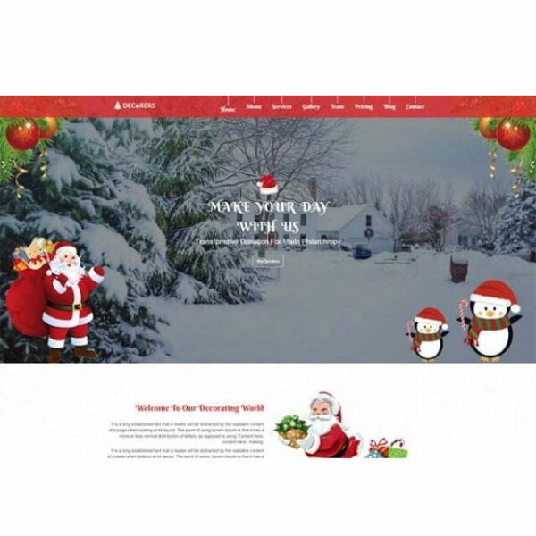 Christmas Decoration – HTML Template
